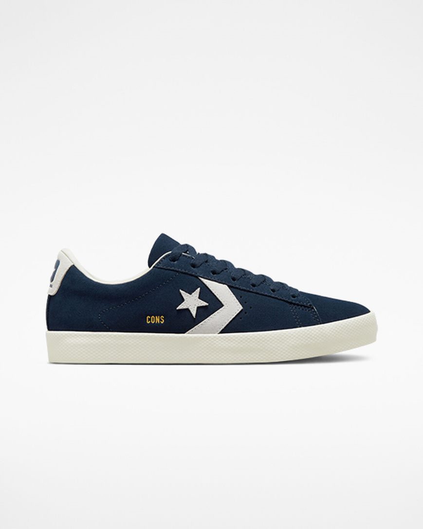 Bascheți Barbati Converse CONS PL Vulc Pro Piele Intoarsa Obsidienne Obsidienne | RO 0JUFK659